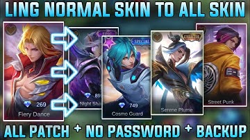 ▶️ LING NORMAL SKIN TO ALL SKIN SCRIPT NO PASSWORD | LING FIERY DANCE TO ALL SKIN SCRIPT | ABC FILE