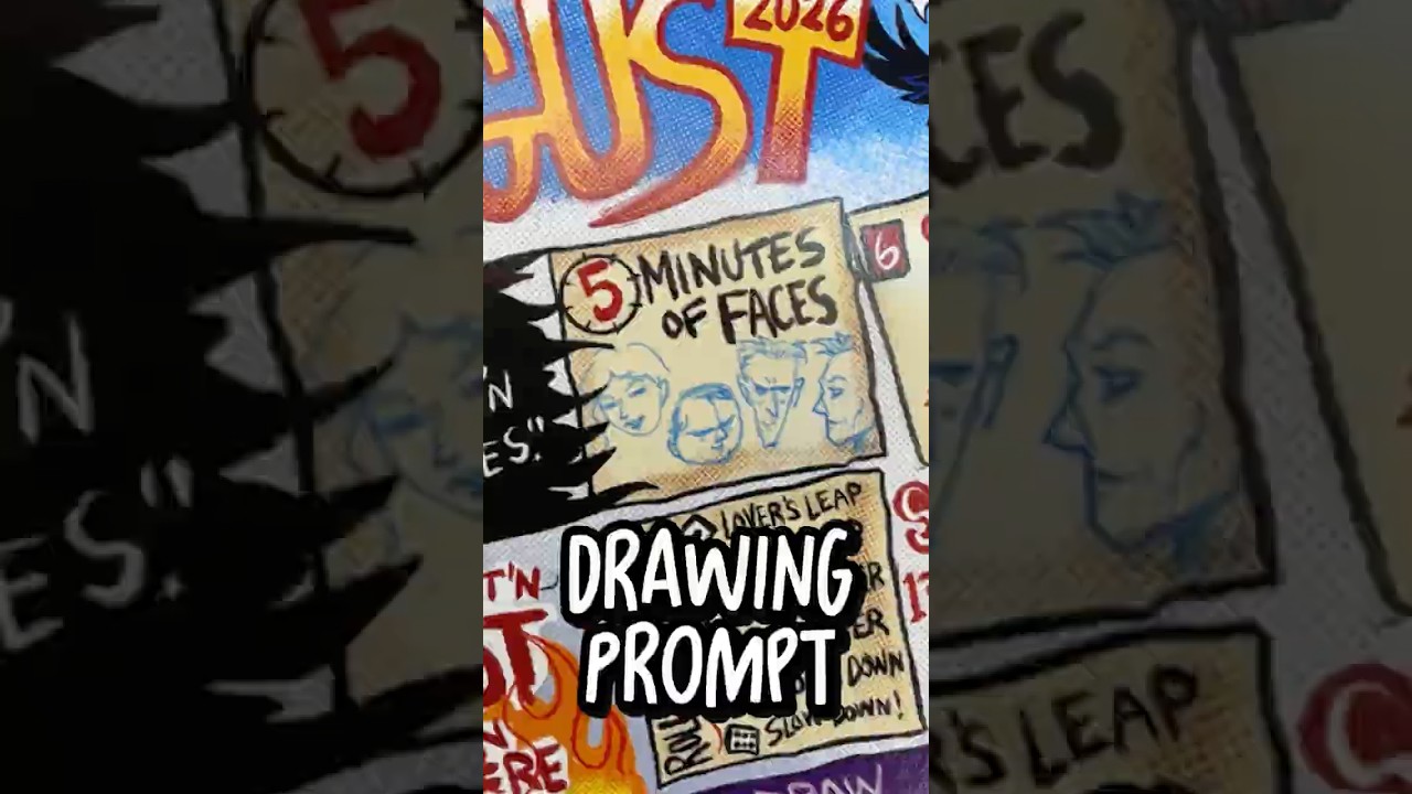 5 Minutes or Drawing Faces (Drawing Challenge!)
