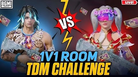 BGMI 1V1 TDM LIVE CUSTOM ROOMS | 1v1 ROOM 🔥💪