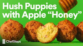 The Best Hush Puppies Recipe: Crispy, Fluffy, Cheddar-Tasso Hush Puppies With Apple “Honey”