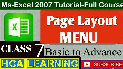 Page Setup in excel in pashto || Excel 2007 page setup command
