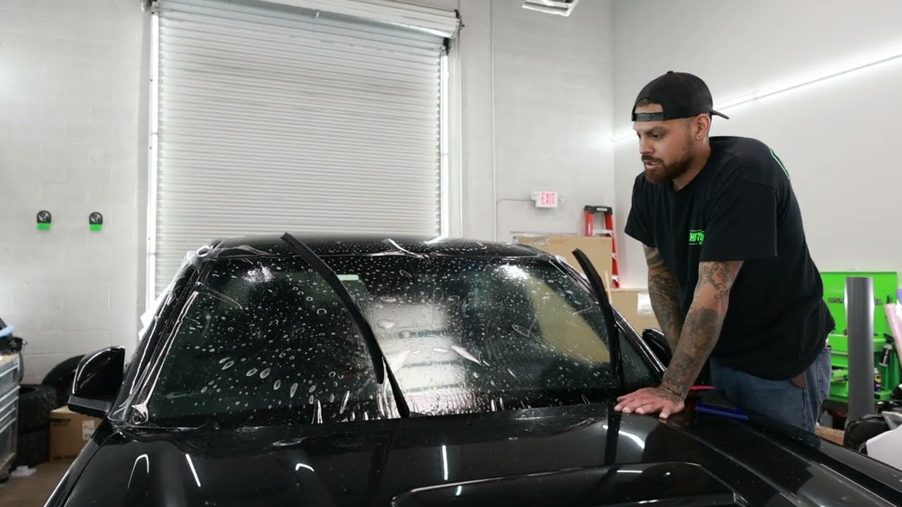 DIY How to install front windshield PPF YouTube