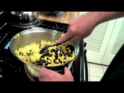 Saffron Rice with Black Beans and Corn