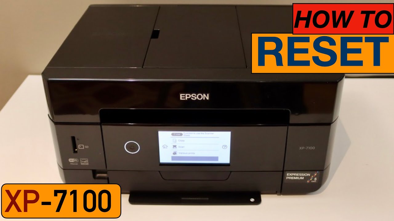 Epson XP-7100 Reset Settings. - YouTube