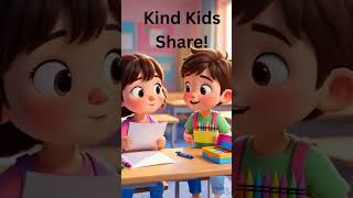 Sharing Makes Us Happy! 🖍️ Classroom Kindness Story for Kids | Teamwork & Friendship
