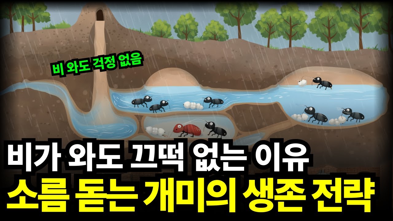 홍수가 나도 개미가 절대로 물에 빠져 죽지 않는 충격적인 이유