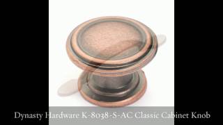 Dynasty Hardware Classic Cabinet Pull & Knob Antique Copper