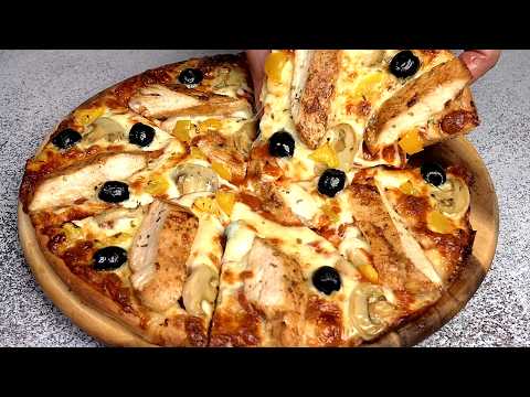 Pizza with Liquid Dough! No Kneading & My Friends Was Amazed!!