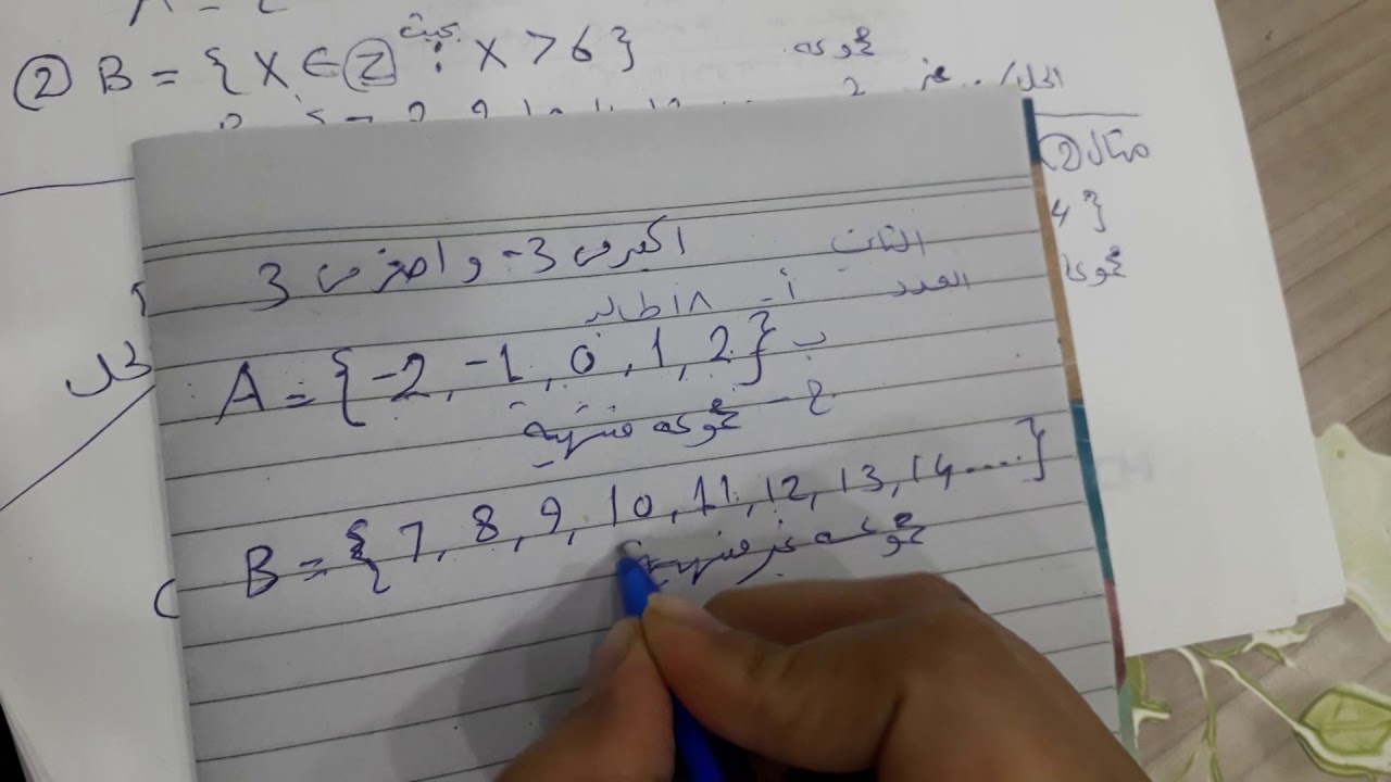 الفصل الرابع/الجزء الثاني /المجموعة المنتهية والمجموعة غير المنتهيه