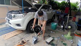 เปลี่ยนถ่ายน้ำมันเครื่อง, Flushing oil, Nissan Navara np300 by Ddnoi Ep2