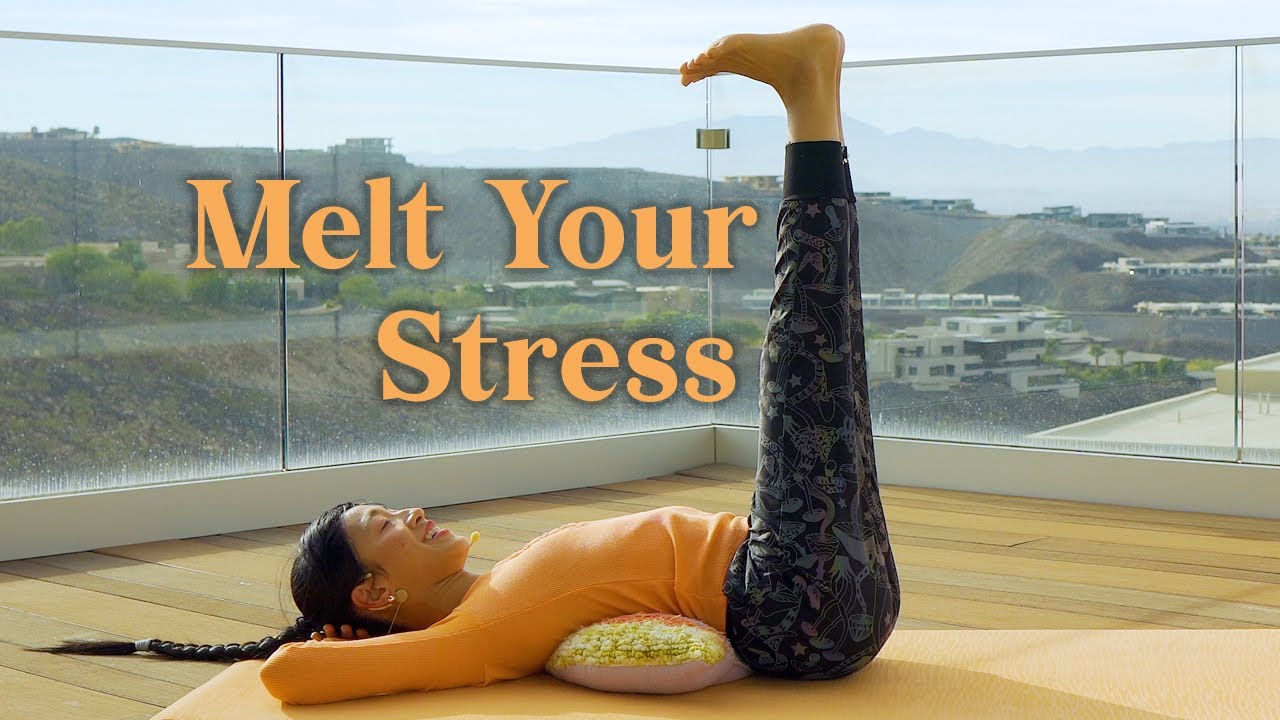 Избавьтесь от стресса ✦ Расслабляющая йога от стресса и тревоги в положении лёжа на спине
