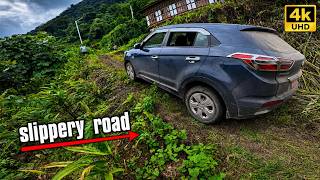 4K RELAXING POV DRIVING ASMR : Hyundai Creta Struggling to Climb | Pure ASMR Petrol Engine
