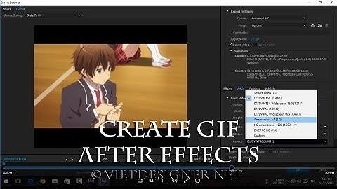 Hướng dẫn tạo ảnh động .GIF từ video clip bằng After Effects