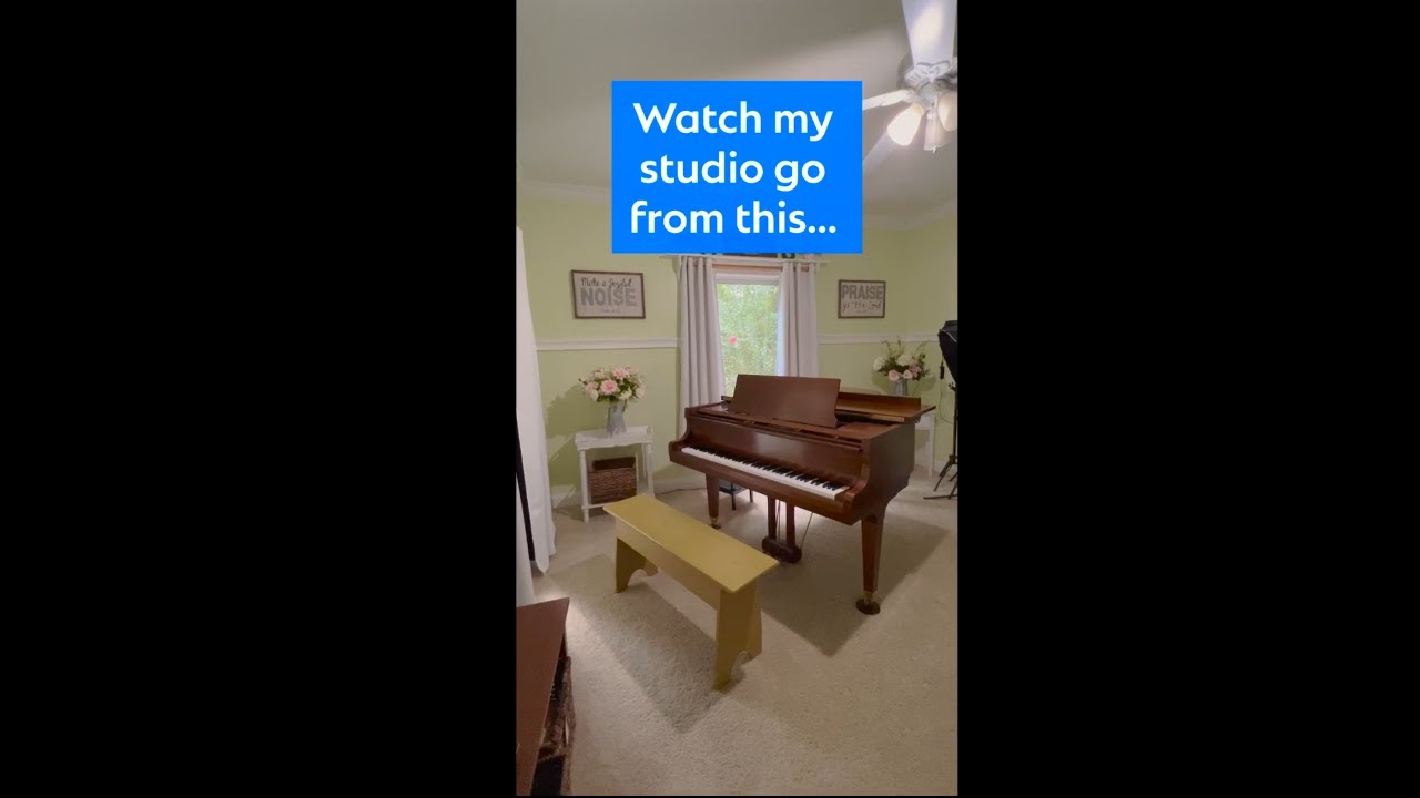 Watch Me Transform My Piano Room! #shorts