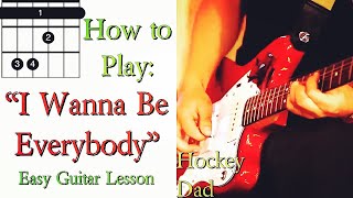 hockey dad - i wanna be everybody guitar tutorial - guitar chords/solo (tutorial para guitarra)