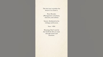 The best way to predict the future is to create it #inspiration #motivation #quotes #shorts