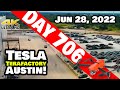 EXODUS OF MODEL Ys AT GIGA TEXAS! - Tesla Gigafactory Austin 4K  Day 706 - 6/28/22-Tesla Terafactory