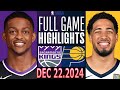 Sacramento Kings Vs Indiana Pacers Full Game Dec 22 2024 NBA Season 2024 25