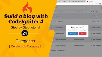#24. Delete Sub Category in CodeIgniter 4