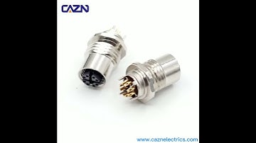 Shielded M12 8 Pin X Code Socket Connector With PUR Cable