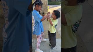 True Thompson Teaches Tatum Thompson How to Make a Heart - Khloe Kardashian's Adorable Kids #shorts