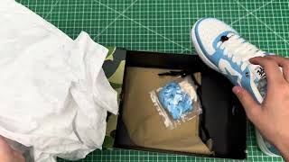 Bapesta Blue White Quality Reps