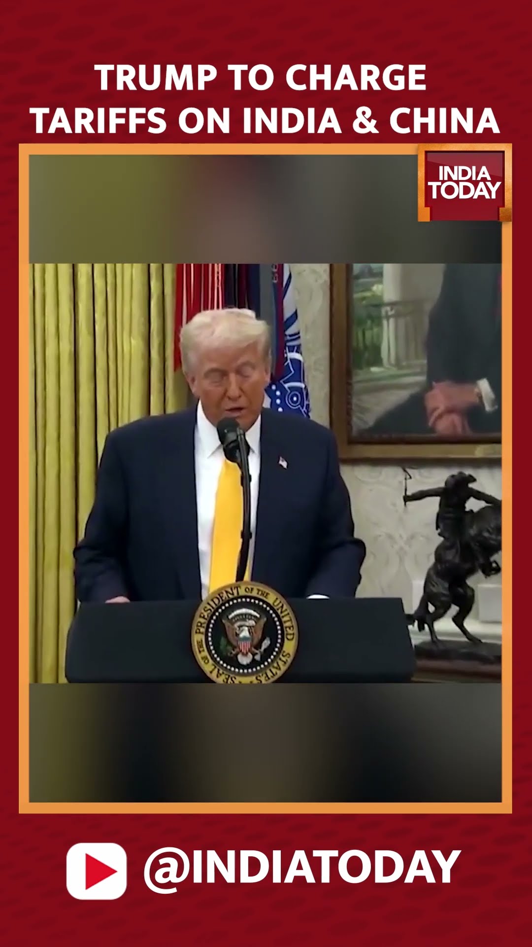 Trump Says 'Will Charge Reciprocal Tariffs Soon On Countries Like India And China' | #shorts