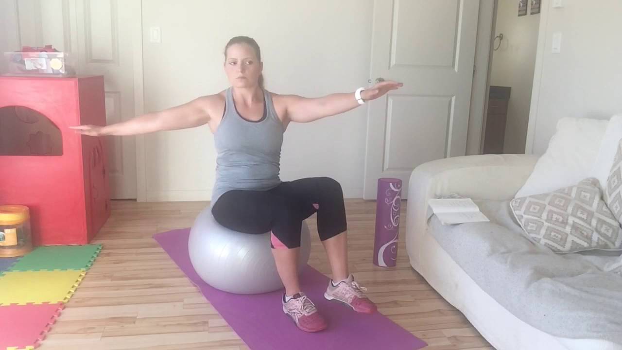 Stability Ball Leg Lift with Trunk Twist YouTube