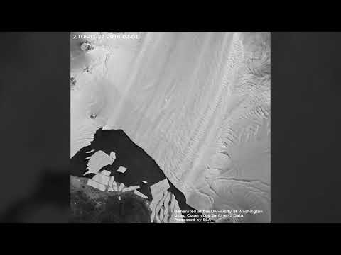 Pine Island Glacier ice shelf timelapse