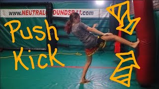 Right Push Kick Footwork Position Reference Video *** Kids Martial Arts Training Studios