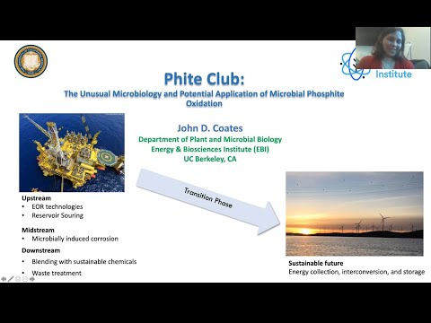 Prof John Coates (UC Berkeley) "Microbial Phosphite Oxidation"