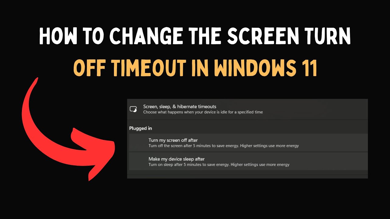How to Change the Screen Turn off Timeout in Windows 11 - YouTube