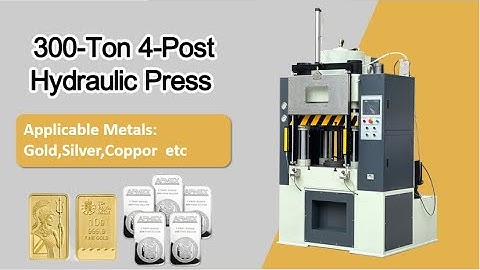 CDOCAST 300-Ton 4-Post Hydraulic Press for High-Precision Coin & Bullion Stamping