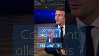 Comment allez-vous ? Très bien ! #eudebates President Macron confident of France World Cup WIN!!!