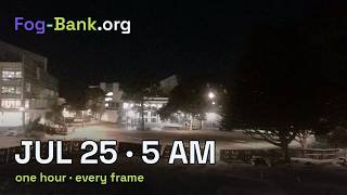 FogCam · July 25, 2026 · 5 am PT · one hour, every frame