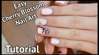 blossom cherry easy nail tutorial