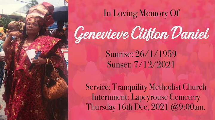 In Loving Memory Of Genevieve Clifton Daniel