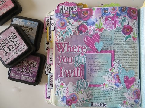 Technique Thursday # 57 : Ruth 1:16 Bible Journaling Page