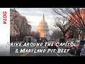 DC Vlog -  Driving around Capitol Hill's Fortress and Fences after eating some Maryland Pit Beef