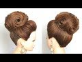 High Bun Hairstyle For Long Hair. Bridal Updo Tutorial