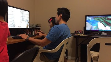 Barnabas learning how to play Minecraft