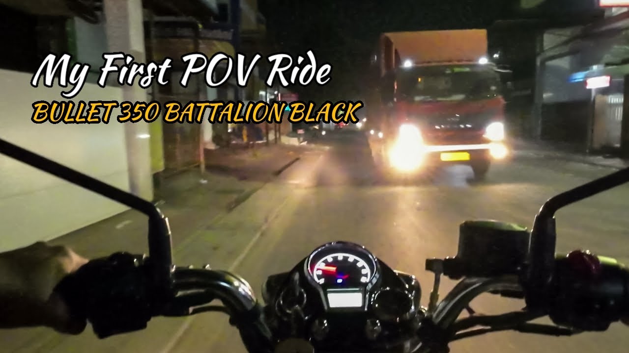 Bullet 350 POV Night Street Ride | Calm City Streets