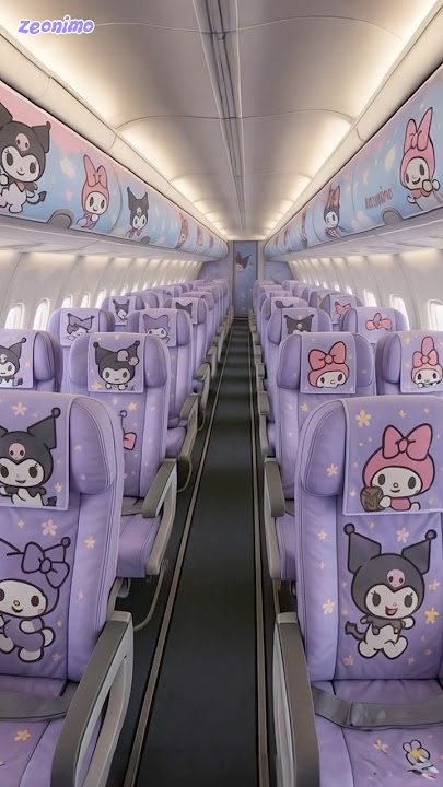 Pesawat kuromi dan my melody 😅#sanrio #kuromi #mymelody #airplane #pesawat