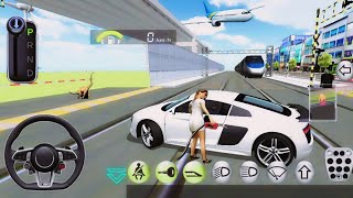 3D Driving Class - Bugatti Sports Car Crashed By Bullet Train - Android Games