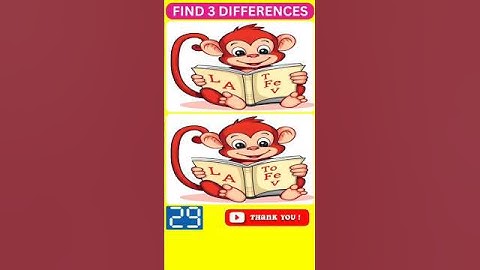 🔥Spot the Difference Brain Game Challenge🏆【Find the 3 Differences #88】 #shorts #quiz #gameplay