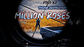 POCO X2+ Thumb= Destructive Gameplay||PUBGM  MILLION ROSES BEAT SYNC EDIT||Perfect...