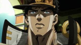 Jotaro vs D'Arby Poker Player 3/4 Sub Esp ~ Jojo's Bizarre Adventure   Stardust Crusaders JJBA