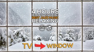 Winter window with best jazz music | Transform your TV to a window | Ken ambience