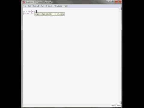 Python Programming Tutorial Prt 8, Input
