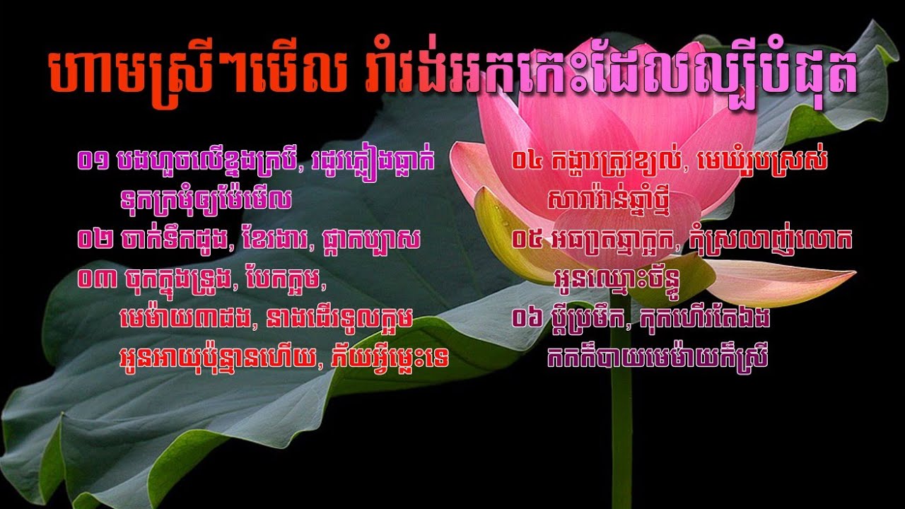 រាំវង់ អកកេះរង្គសាល ដែលល្បីបំផុតអមដោយផ្លែឈើស្រុកខ្មែរ, The song khmer old with fruit of khmer